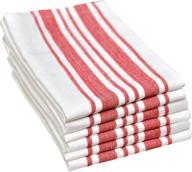 red kitchen napkins striped country logo