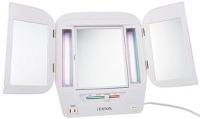 img 3 attached to Jerdon Lighted Makeup Mirror Magnification