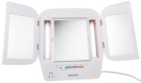 img 1 attached to Jerdon Lighted Makeup Mirror Magnification