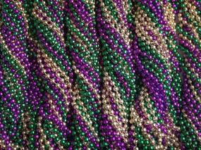 img 2 attached to 📿 DABSHOP 144 Mardi Gras Bead Necklaces - 33 inch - for Flapper Halloween Costume, Party Decorations, and Dress Accessories - Bulk Buy for Floats, Games, and Supplies