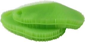 img 4 attached to Set of 2 - Environmentally Friendly Stay Clean Silicone Scrubbies by Tortuga Home Goods