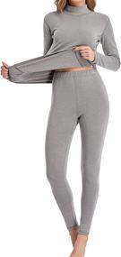 img 2 attached to RuuKarm Thermal Underwear Fleece Leggings Sports & Fitness
