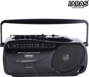 img 4 attached to 📻 Jaras JJ-2618 Limited Edition Portable Boombox Tape Cassette Player/Recorder: Unleash Vibrant AM/FM Radio, Stereo Speakers & Headphone Jack