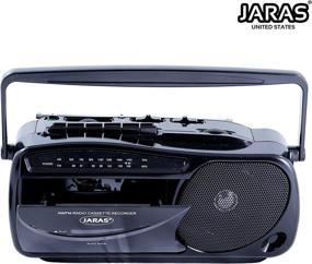 img 2 attached to 📻 Jaras JJ-2618 Limited Edition Portable Boombox Tape Cassette Player/Recorder: Unleash Vibrant AM/FM Radio, Stereo Speakers & Headphone Jack