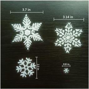 img 1 attached to ❄️ Sparkling Winter Wonderland: Glitter Snowflake Window Clings 190 pcs for Festive Christmas Decorations (Silver, Reusable & Multi-Size)