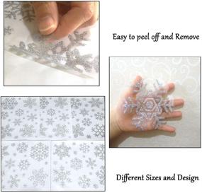 img 3 attached to ❄️ Sparkling Winter Wonderland: Glitter Snowflake Window Clings 190 pcs for Festive Christmas Decorations (Silver, Reusable & Multi-Size)