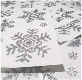 img 2 attached to ❄️ Sparkling Winter Wonderland: Glitter Snowflake Window Clings 190 pcs for Festive Christmas Decorations (Silver, Reusable & Multi-Size)