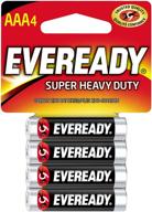 eveready super heavy batteries 4 count household supplies logo