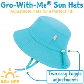 img 3 attached to Защитите кожу своего ребенка с помощью солнцезащитных шляпок JAN & JUL Aqua-Dry 🧢 GRO-with-me с регулируемым размером - Защита от УФ-лучей для младенцев, малышей и детей.