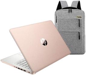 img 4 attached to 💻 2020 HP 14 inch HD Laptop, Intel Celeron N4020 up to 2.8 GHz, 4GB DDR4, 64GB eMMC Storage, WiFi 5, Webcam, HDMI, Windows 10 S /Legendary Accessories (Google Classroom & Zoom Compatible) (Rose Gold)