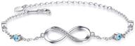 ⌛️ sunchio 925 sterling silver infinity ankle bracelet: timeless love symbol anklet for women, elegant design, perfect fashion gift! logo