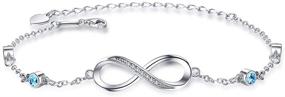 img 2 attached to ⌛️ SUNCHIO 925 Sterling Silver Infinity Ankle Bracelet: Timeless Love Symbol Anklet for Women, Elegant Design, Perfect Fashion Gift!