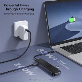 img 1 attached to 🔌 Syncwire 8-in-1 USB C Hub: 4K HDMI, 100W Power Delivery, USB-C 3.0, USB-A 3.0, SD/microSD Card Reader - MacBook Pro/iPad Pro/Type-C Laptop Compatible