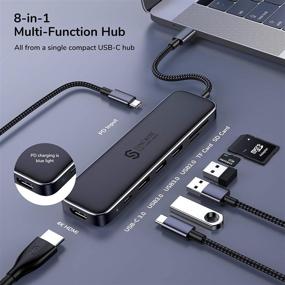 img 3 attached to 🔌 Syncwire 8-in-1 USB C Hub: 4K HDMI, 100W Power Delivery, USB-C 3.0, USB-A 3.0, SD/microSD Card Reader - MacBook Pro/iPad Pro/Type-C Laptop Compatible