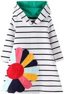 rainbow striped applique playwear dresses for girls' clothing logo