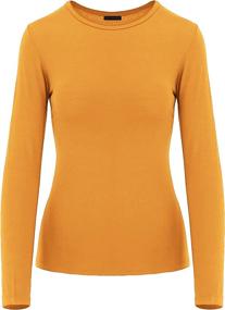 img 4 attached to Comfy Long Sleeve Round Neck Women's Undershirt: Versatile & Value-Packed for All Seasons by ClothingAve