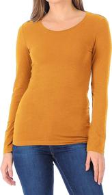 img 2 attached to Comfy Long Sleeve Round Neck Women's Undershirt: Versatile & Value-Packed for All Seasons by ClothingAve