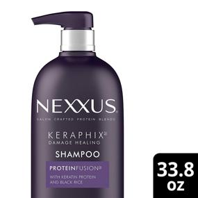 img 3 attached to 🔧 Nexxus Keraphix Shampoo 33.8 oz - ProteinFusion Keratin, Black Rice, Silicone-Free - Ideal for Damaged Hair