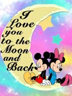 🌙 palodio 5d diamond painting kits: moon love couple, crystal rhinestone art for home wall decor - 12x16 inch logo