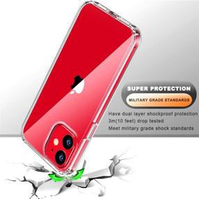 img 2 attached to 📱 COOLQO iPhone 12 / iPhone 12 Pro Case 6.1 Inch + 2 Tempered Glass Screen Protectors, Clear 360 Full Body Silicone Shockproof Protective Phone Cover for iPhone 12/12 Pro