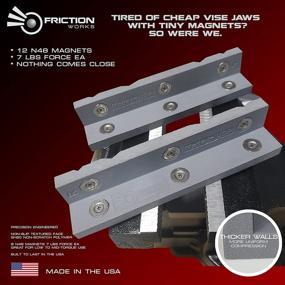 img 3 attached to FRICTIONWORKS Premium Vise Jaws Made Industrial Power & Hand Tools