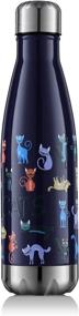 img 3 attached to Edmyre Metal Water Bottle - Cola Shape Vacuum Insulated Bottle, Keeps Drinks Cold for 24 Hours, Hot for 12 Hours, Cats Pattern, BPA-Free Stainless Steel Water Bottles with 3D Printing