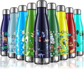 img 4 attached to Edmyre Metal Water Bottle - Cola Shape Vacuum Insulated Bottle, Keeps Drinks Cold for 24 Hours, Hot for 12 Hours, Cats Pattern, BPA-Free Stainless Steel Water Bottles with 3D Printing