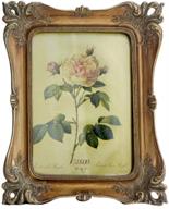 🖼️ sikoo vintage picture frame - antique ornate photo frame for home decor, photo gallery, and art - tabletop and wall hanging with high definition glass front (5x7, bronze gold) logo