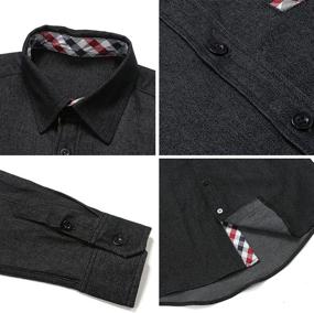 img 1 attached to Stay stylishly comfortable in Neufigr's Long Sleeve Casual Button Shirts