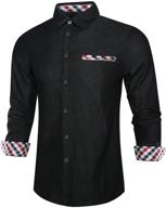 stay stylishly comfortable in neufigr's long sleeve casual button shirts logo