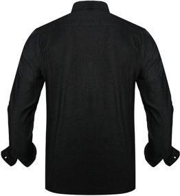 img 2 attached to Stay stylishly comfortable in Neufigr's Long Sleeve Casual Button Shirts