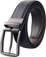 versatile npet dress casual reversible leather men's belt accessories: stylish and practical logo