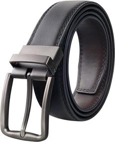 img 4 attached to Versatile NPET Dress Casual Reversible Leather Men's Belt Accessories: Stylish and Practical