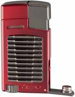 🔥 xikar forte single jet flame lighter with 7mm cigar punch, daytona red design, fuel gauge, hot rod inspired, g2 trim logo