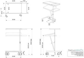 img 1 attached to 📚 Versatile and Portable Acrobat Professional Overbed/Laptop Table - Tilting, Height Adjustable with Casters, Split Top for Maximum Convenience. Foldable for Easy Storage. (White Birch)