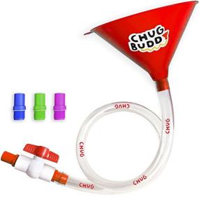 img 4 attached to 🍻 Chug Buddy: Ultimate Beer Bong Funnel with Hose - Perfect for Bachelor and College Parties, 4 Mouth Pieces, Long 3ft Tube, Beer Stick Drinking Games