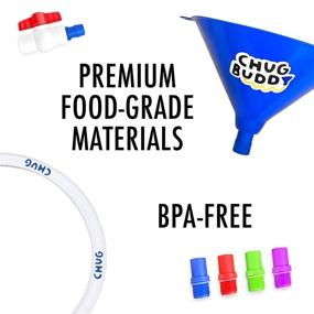 img 1 attached to 🍻 Chug Buddy: Ultimate Beer Bong Funnel with Hose - Perfect for Bachelor and College Parties, 4 Mouth Pieces, Long 3ft Tube, Beer Stick Drinking Games