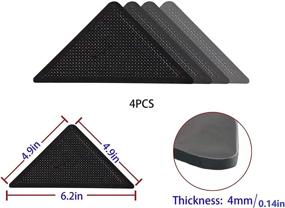 img 1 attached to Triangle Rug Grippers - Non Slip, Washable, Double Sided, Anti Curling Grip | Keep Your House Tidy and Secure!