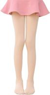 govc girls' ultra soft footed fleece-lined dance ballet tights leggings logo