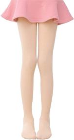 img 4 attached to Govc Girls' Ultra Soft Footed Fleece-Lined Dance Ballet Tights Leggings