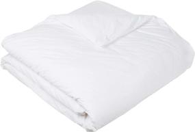 img 4 attached to 🛌 Pinzon Hypoallergenic Cotton Duvet Protector: King Size, White 106x90" - Top Quality from Amazon Brand