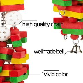 img 2 attached to 🦜 MEWTOGO Bird Parrot Toys - Ideal for Cockatoos, African Grey Macaws, and Amazon Parrots