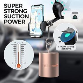 img 2 attached to 📱 Venste Hands-Free Car Phone Mount [Big Phones & Thick Case Compatible] - Universal Dashboard/Windshield Holder Expert for iPhone 12 Pro, Samsung Galaxy, and All Phones