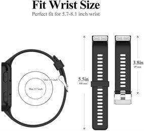 img 1 attached to 📱 Ремешок Garmin Forerunner 35 - совместимый с Wifit, мягкий силиконовый запасной ремешок для часов Garmin Forerunner 30 (бежевый, большой)