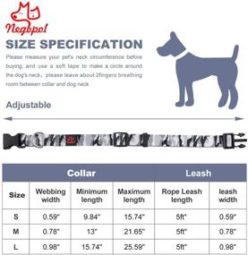 img 1 attached to 🐾 Negbpol Camouflage Dog Collars and Leash Set: Personalized Pet Essentials for Dogs - Adjustable Nylon Collars in Gray - Small 2 Piece Set
