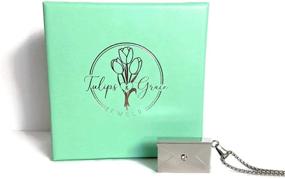 img 2 attached to ❤️ Engraved Stainless Steel Love Letter Envelope Locket Necklace