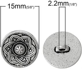 img 2 attached to HOUSWEETY 30pcs Silver Tone Flower Metal Buttons - Perfect for Sewing, Scrapbooking & More (15mm)