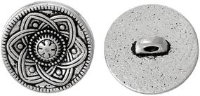 img 4 attached to HOUSWEETY 30pcs Silver Tone Flower Metal Buttons - Perfect for Sewing, Scrapbooking & More (15mm)