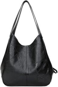 img 4 attached to Handbags Shoulder Crossbody Leather Zippers