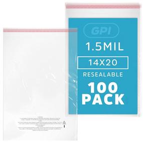 img 4 attached to GPI Resealable Suffocation Packaging Clothing Packaging & Shipping Supplies in Poly & Plastic Packaging Bags